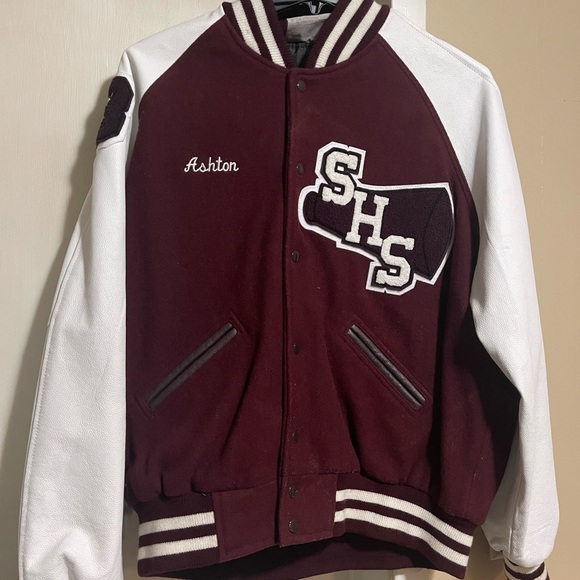 New Balfour large leather letterman jacket - Picture 1 of 11